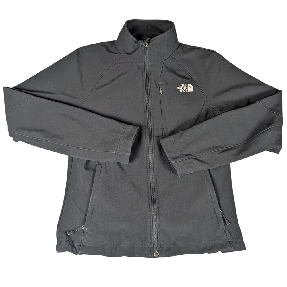 The North Face Softshell Jacket Womens M Black Full Zip Apex Excellent